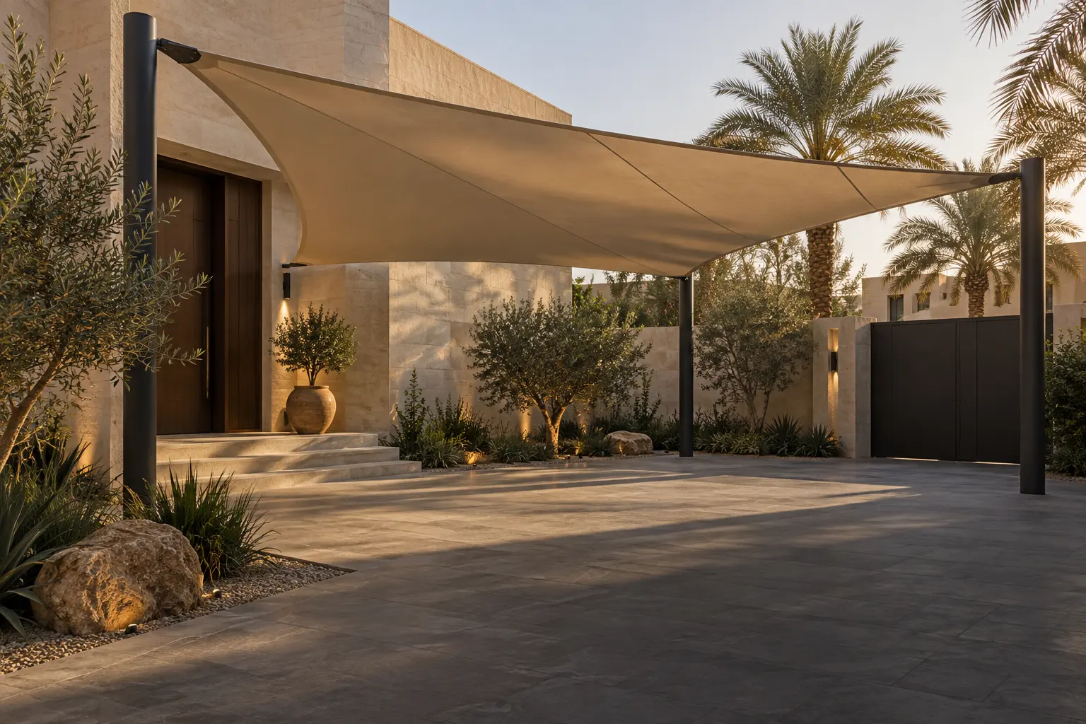 تصور توضيحي: مظلات للمساحات الخارجية